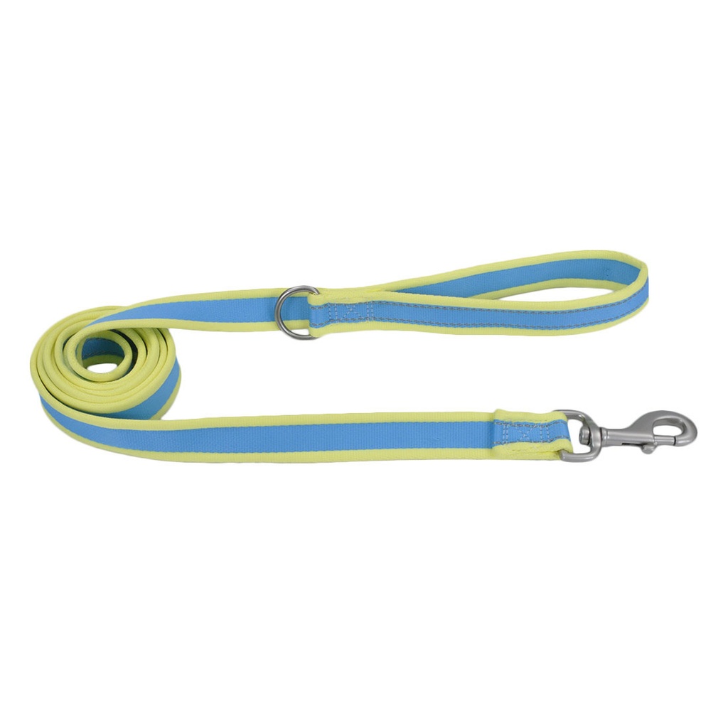 COASTAL PERRO PRO AZUL CON AMARILLO NEON CORREA LARGE 1"