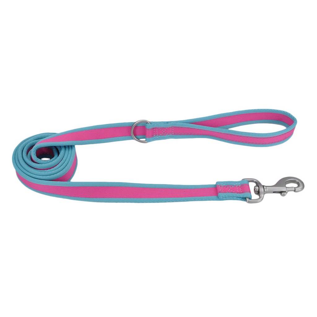 COASTAL PERRO PRO FUCSIA CON AZUL CORREA LARGE 1"