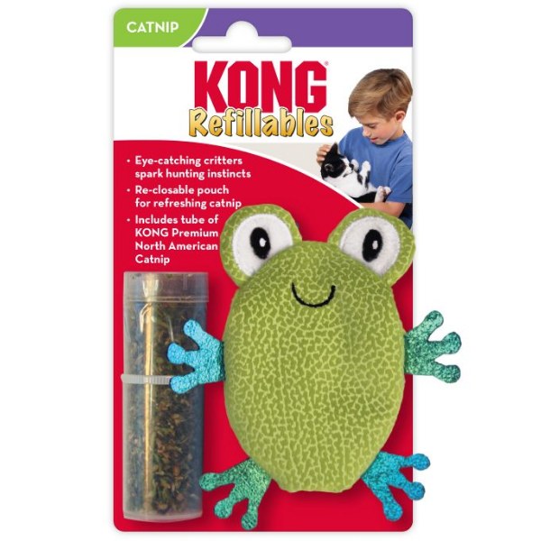 KONG GATO PELUCHE RELLENABLE SAPO