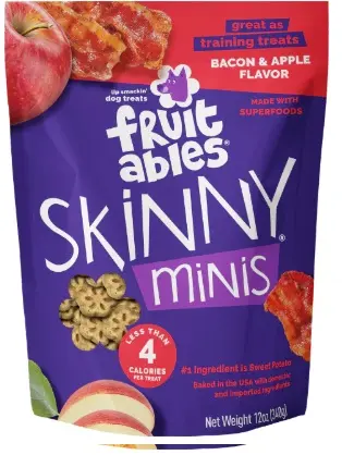 [228 FB] FRUITABLES DOG SNACK SKINNI MINIS MANZANA Y TOCINO 141 GR