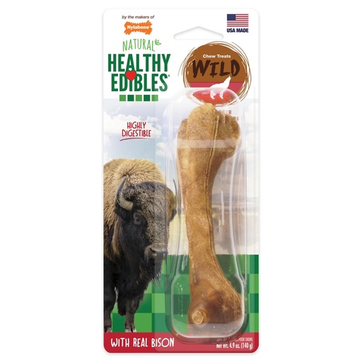 [NEB203P] Nylabone HE Dog Snack Wild Hueso Bisonte 1 Und 140 Gr