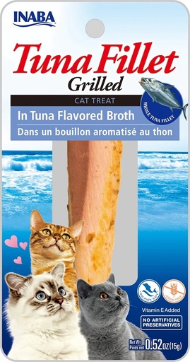 [USA501A IN] INABA CAT SNACK GRILLED TUNA FILLET - IN TUNA  FLAVORED BROTH - ATUN 15 GR