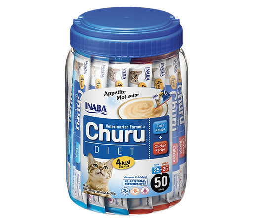 [UVC-211 IN] INABA CAT SNACK CHURU VET DIET 50P - TUNA & CHICKEN