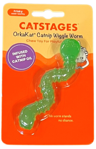 [329 CTS] CATSTAGES GATO FRISKY ORKAKAT CATNIP WIGGLE WORM