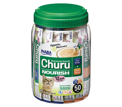 [PROMO UVC-111] PROMO FECHA OCT-03-2025 INABA CAT SNACK CHURU VET NOURISH 50P - TUNA & CHICKEN