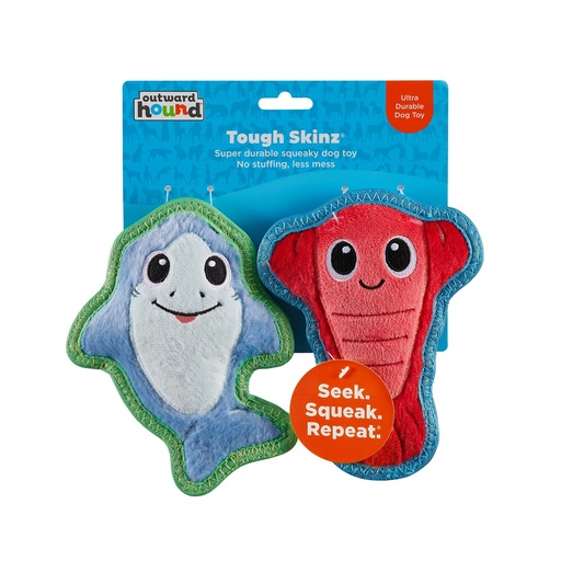 [72169 OH] OUTWARD HOUND PELUCHE TS TIBURON- LANGOSTA 2 PIEZAS SM