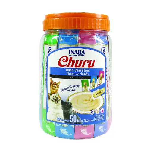 [USA651 IN] INABA CAT SNACK CHURU 50 PIEZAS - TUNA - ATUN VARIETIES 700 GR