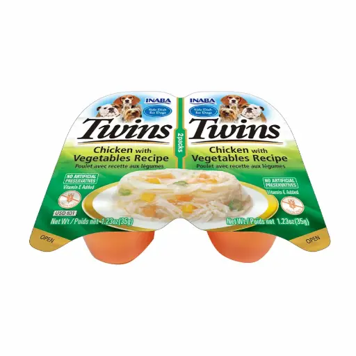 [USD831 IN] INABA DOG - TWINS CHICKEN WITH VEGETABLES RECIPE 70 gr