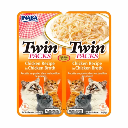 [USA802 IN] INABA CAT - TWIN PACKS CHICKEN RECIPE IN CHICKEN BROTH 80 gr