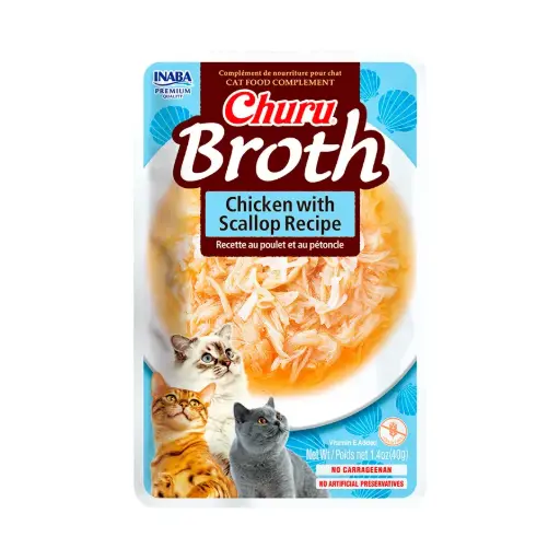 [USA827 IN] INABA CAT - BROTH CHICKEN WITH SCALLOP RECIPE 40 gr