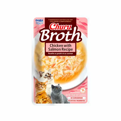 [USA828 IN] INABA CAT - BROTH CHICKEN WITH SALMON RECIPE 40 gr