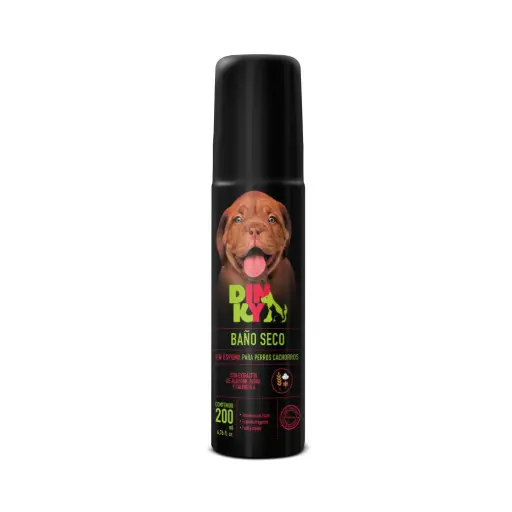 [564 DIN] DINKY BAÑO SECO ESPUMA PERRO CACHORRO X 200ML 