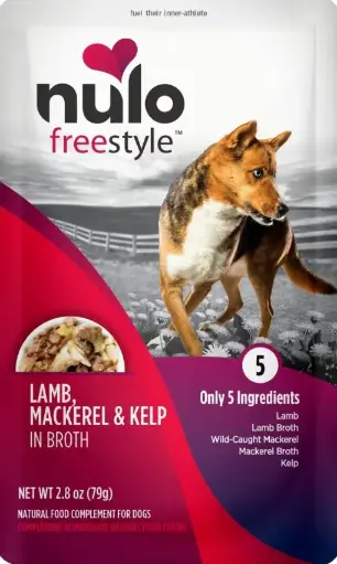 [52PL02 NULO] NULO DOG FS GRAIN FREE MEAL ENHANCER - POUCH CORDERO, PESCADO CABALLA Y KELP 79 GR  