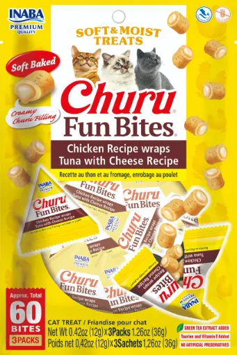 [USA747 IN] INABA CAT CHURU FUN BITES - ATUN Y QUESO