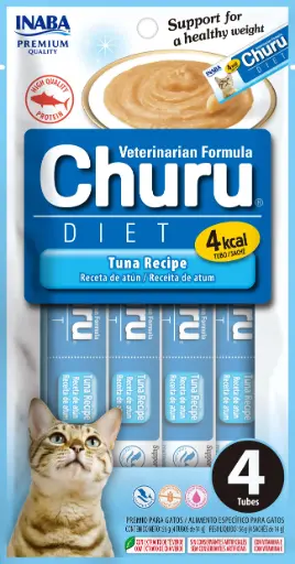 [LVC201 IN] INABA CAT SNACK CHURU VET DIET 4P - ATUN