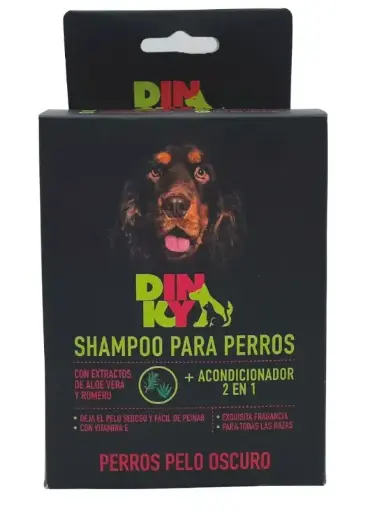 [8295 DIN] DINKY SHAMPOO 2 EN 1 DINKY PERRO PELO OSCURO DISP X 12 SACHET