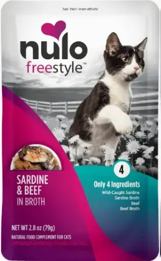 [63PB02 NULO] NULO CAT FS GRAIN FREE MEAL ENHANCER - POUCH SARDINAS Y BEEF 79 GR  