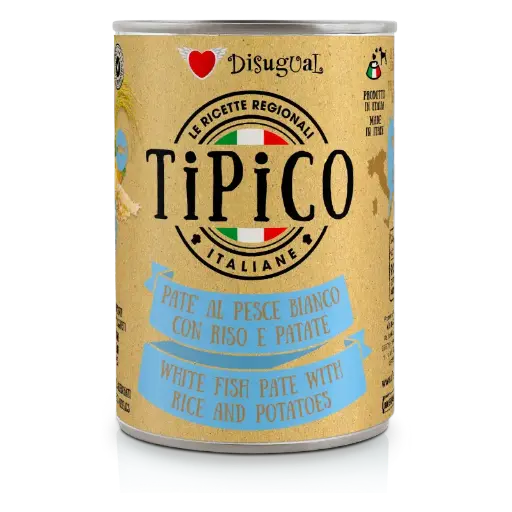 [TPCO405 DI] DISUGUAL DOG TIPICO - ZONA SICILIA PESCAO BLANCO LATA 400 GR 