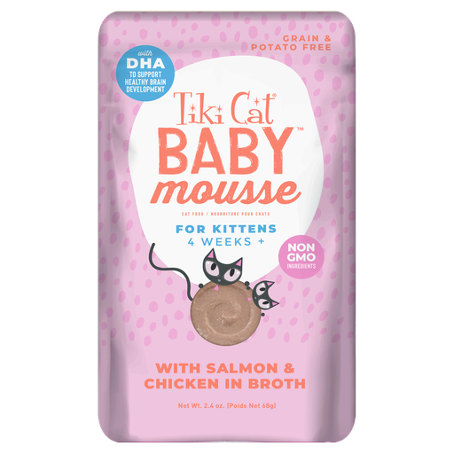 [PROMO 48026] PROMO CORTA FECHA FEB-06-27 TIKI CAT BABY MOUSSE - SALMON - 68 GR - POUCH 
