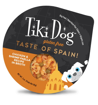 [PROMO 11311] PROMO CORTA FECHA FEB-10-27 TIKI DOG PETITES -TASTE OF SPAIN POLLO Y CAMARON PAELLA - 85 GR - BANDEJA 