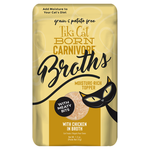 [PROMO 11101] PROMO CORTA FECHA FEB-17-27 TIKI CAT BROTH - POLLO EN CALDO - 37 GR  POUCH