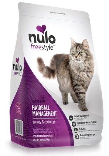[61HT05 NULO] NULO CAT FS GRAIN FREE HAIRBALL MANAGEMENT PAVO Y BACALAO 5LB-2.27 KG