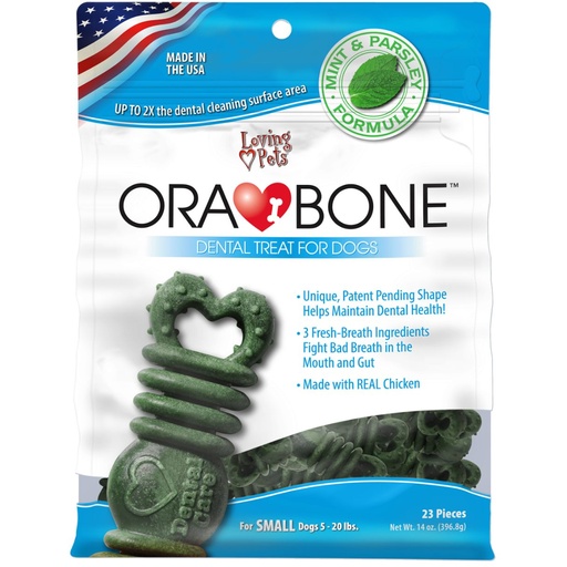 [5154 LP] ORABONE DOG DENTAL TREAT 14 OZ - BOLSA SMALL X 23 UNDS