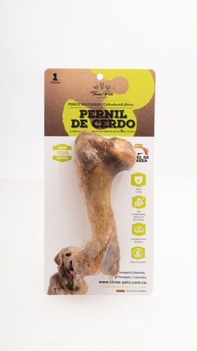 [141727 TP] THREE PETS DOG SNACK PERNIL DE CERDO X 1 UND  150 GR