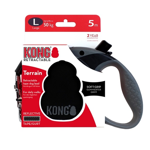 [KNG TRN LG BK] KONG CORREA RETRACTIL TERRAIN LARGE NEGRA 50 KG