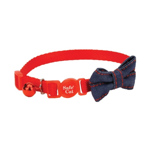 [6706 RED12] COASTAL COLLAR GATO ADORNOS ROJO