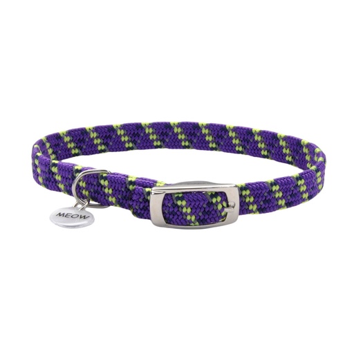 [7741 PUR10] COASTAL COLLAR GATO ELASTACAT REFLECTIVO MORADO